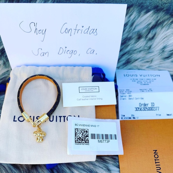 Louis Vuitton Vivienne Bracelet Sz17 - Picture 3 of 8